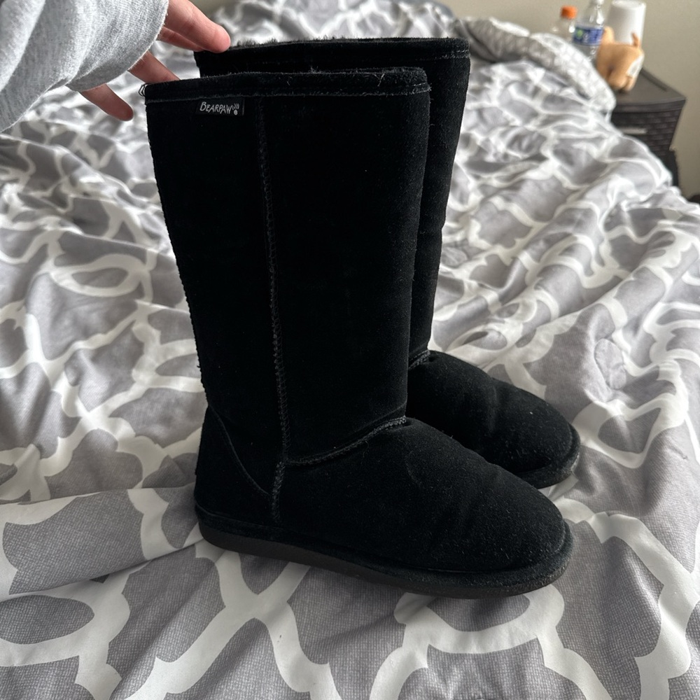 BearPaw Black Suede Boots